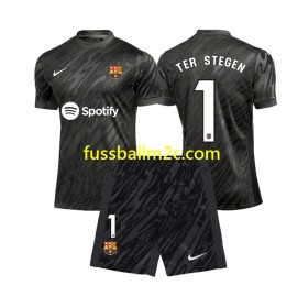 Fußballtrikots FC Barcelona Ter Stegen 1 Torwart Kinder Ausweich Trikotsatz 2024-2025